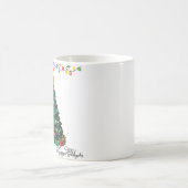 Fröhliche Feiertage Weihnachtsbaum Kaffeetasse (Mittel)