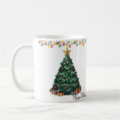 Fröhliche Feiertage Weihnachtsbaum Kaffeetasse (Links)