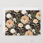 Fröhliche Feiertage Winterflorals Foto Feiertagskarte (Rückseite)