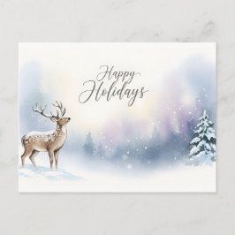 Fröhliche Feiertage Winterwald-Gruß Postkarte