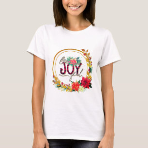Fröhliche Feiertags-Blumen und Karo-Weihnachten T-Shirt