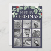 Fröhliche Feiertags-Foto-Collage des Mistelzweig-| Feiertagskarte (Vorderseite)