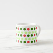 Fröhliche Feiertags-Polka-Punkte Espressotasse (Vorderseite Rechts)
