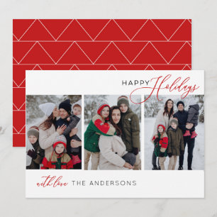 Fröhliche Feiertags-Typografie Mehrfach-Foto-Feier Feiertagskarte