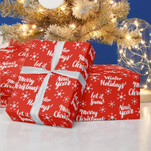 Fröhliche Feiertagswünsche Geschenkpapier