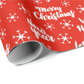 Fröhliche Feiertagswünsche Geschenkpapier (Rolleneckpunkt)