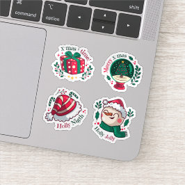 Fröhliche Festtag-Sticker-Sammlung Aufkleber