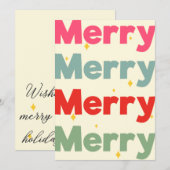 Fröhliche Festtags-Grüßkarte Feiertagskarte (Vorne/Hinten)