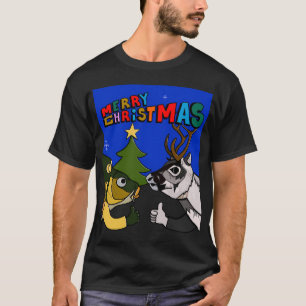 Fröhliche Fisch-Weihnachten Angeln Christmas Großm T-Shirt