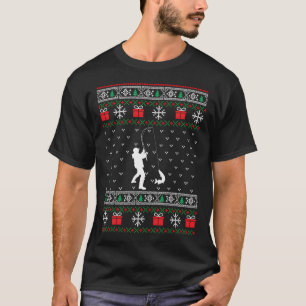 Fröhliche Fisch-Weihnachten Angeln T-Shirt