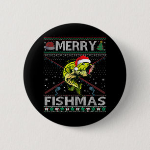 Fröhliche Fisch-Weihnachten B Fisch Angel Weihnach Button