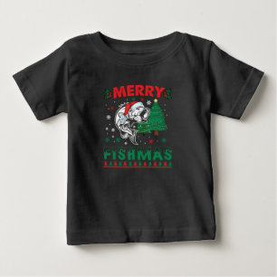 Fröhliche Fisch-Weihnachten Fisch Angel-Vater Fisc Baby T-shirt