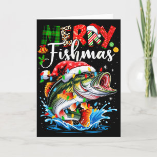 Fröhliche Fisch-Weihnachten Fisch Angeln Fröhliche Karte