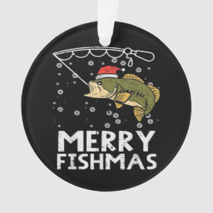 Fröhliche Fisch-Weihnachten Fisch Angeln Xmas Ornament