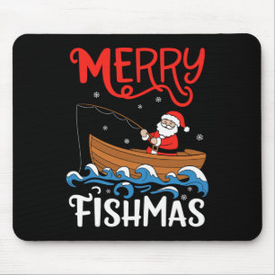 Fröhliche Fisch-Weihnachten Lustige Weihnachten Sa Mousepad