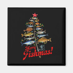Fröhliche Fisch-Weihnachten Lustige Weihnachtsbaum Magnet