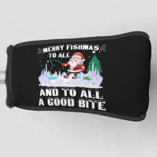 Fröhliche Fisch-Weihnachten Lustiger Fisch Angler Golf Headcover