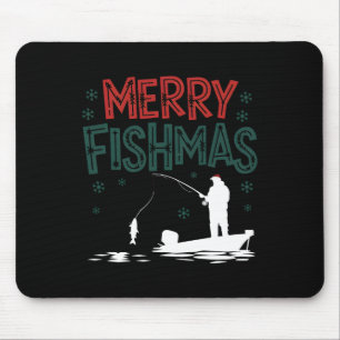 Fröhliche Fisch-Weihnachten Lustiger Weihnachts-Fi Mousepad