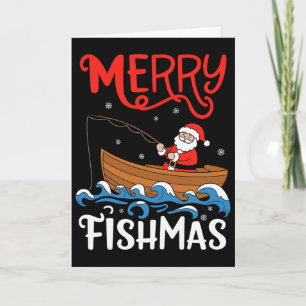 Fröhliche Fisch-Weihnachten Lustiges Weihnachten S Karte