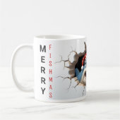 Fröhliche Fischfilet-Weihnachten Kaffeetasse (Links)