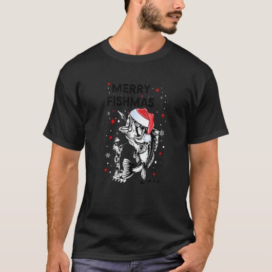 Fröhliche Fischmas T-Shirt (Vorderseite)