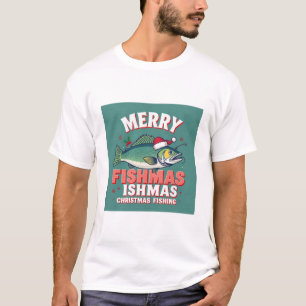 Fröhliche Fischmas – Weihnachtsangeln T-Shirt
