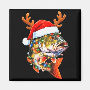 Fröhliche Fishmas Lustige B Angeln Weihnachten San Magnet