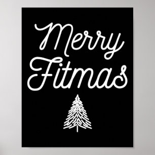 Fröhliche Fitmas für Weihnachts-Workout Xmas Gym H Poster