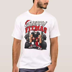Fröhliche Fitmas Stärker als meine Ausreden Weihna T-Shirt