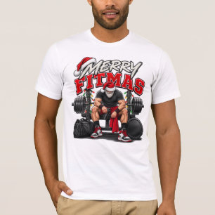 Fröhliche Fitmas Stärker als meine Ausreden Weihna T-Shirt