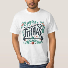 Fröhliche Fitmas und ein glückliches Weihnachtsfes T-Shirt