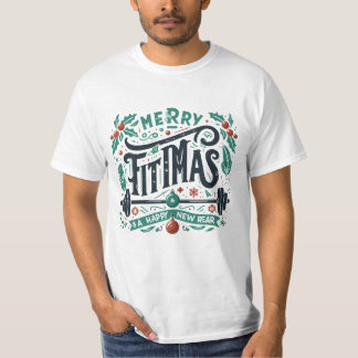 Fröhliche Fitmas und ein glückliches Weihnachtsfes T-Shirt
