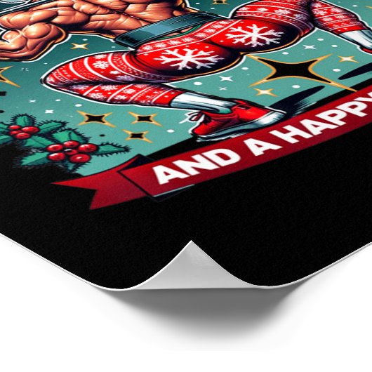 Fröhliche Fitmas und glückliche Fitness im Neuen J Poster (Ecke)