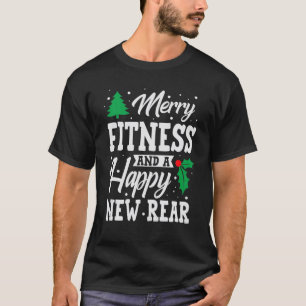 Fröhliche Fitness und eine glückliche neue Réar Wo T-Shirt
