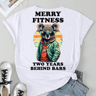 Fröhliche Fitness und eine glückliche neue Rücksei T-Shirt