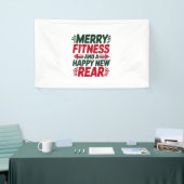 Fröhliche Fitness und Glück Neue Fitness Weihnacht Banner (Messeveranstaltung)