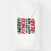 Fröhliche Fitness und Glück Neue Fitness Weihnacht Banner (Vertikal)