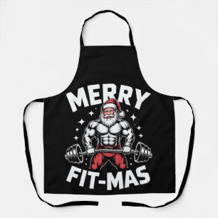 Fröhliche Fitness Weihnachten Santa Gewichtheben F Schürze