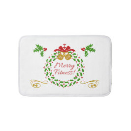 Fröhliche Fitness-Weihnachtswreath-Bad-Matte Badematte