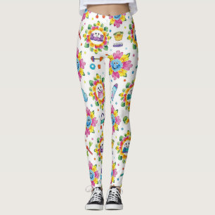 Fröhliche florale Mandalas nahtloses Muster Leggings