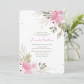 Fröhliche Florale Religiöse Einladung (Stehend Vorderseite)