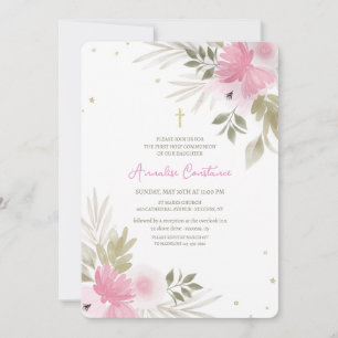 Fröhliche Florale Religiöse Einladung