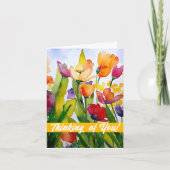 Fröhliche florale Wasserfarbe - Denken Sie an Sie (Vorderseite)