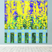 Fröhliche Flucht aus dem Garten: Ein Tanz gelber B Leinwanddruck (Insitu (Holzboden))