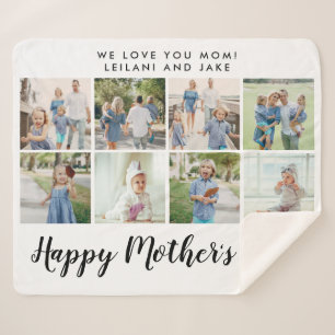 Fröhliche Fotomaterial der Mutter Sherpadecke