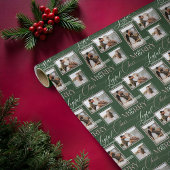 Fröhliche Freude Wavy Retro Moderne Foto Collage Geschenkpapier