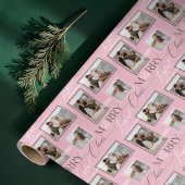 Fröhliche Freude Wavy Retro Moderne Foto Collage Geschenkpapier