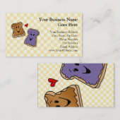 Fröhliche Freunde von Erdnussbutter und Gelee-Cart Visitenkarte (Vorne/Hinten)