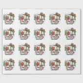 Fröhliche frohe Weihnachten Geschenkpapier (Flach)