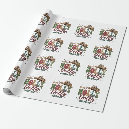 Fröhliche frohe Weihnachten Geschenkpapier (Ungerollt)